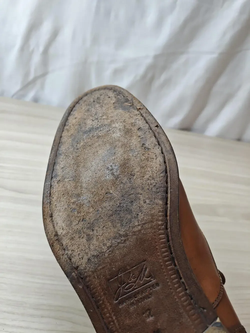 Johnston & Murphy Shoes Mens Size 12M Cap Toe Oxford Dress Handcrafted Made Ital
